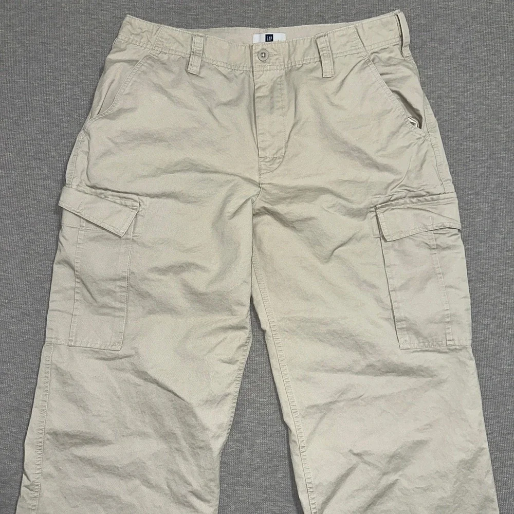 Gap Cargo Pants Beige Khaki Relaxed Fit Cotton Vintage 2007 Utility Mens 37x30.5
